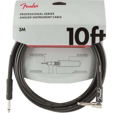 FENDER PRO 10FT CABLE BLK (Cavo 3M Jack/Jack ad angolo)